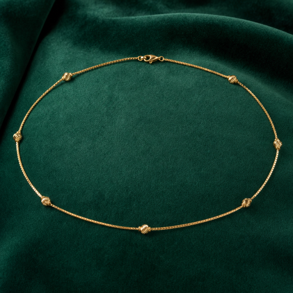 Gold Station Beaded Chain