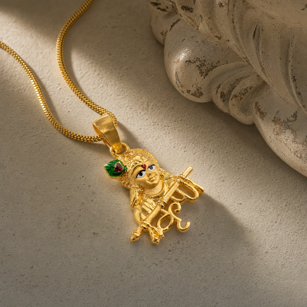 Men's Religious Plain Gold Pendant