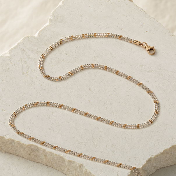 Gold Multi-Layer Bar Layered Chain