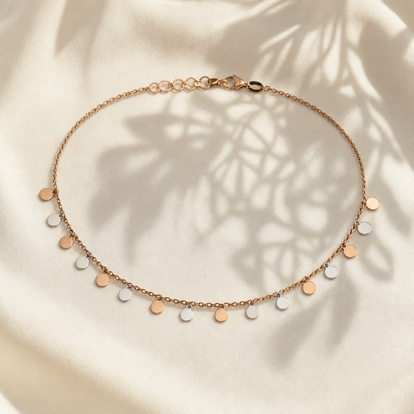 Gold Minimal Station Charm Chain