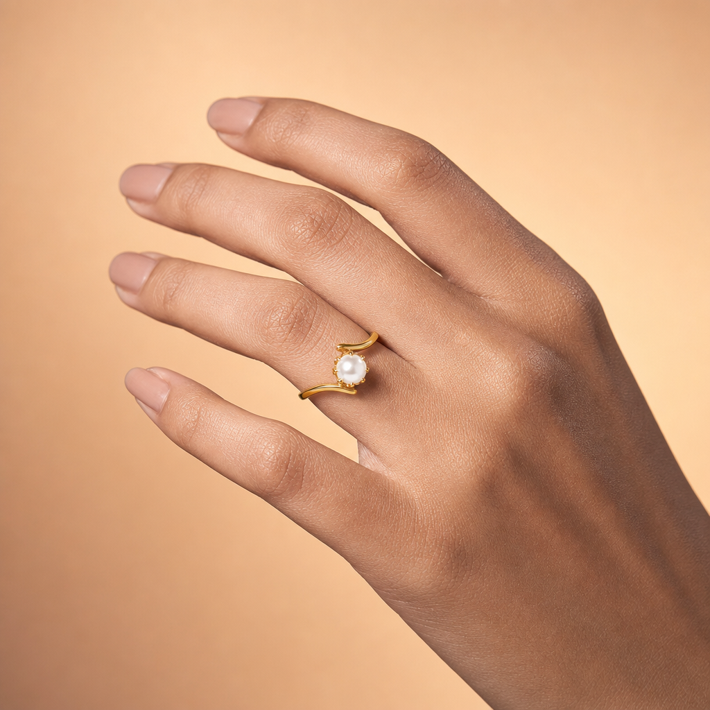 Gold Pearl Ring