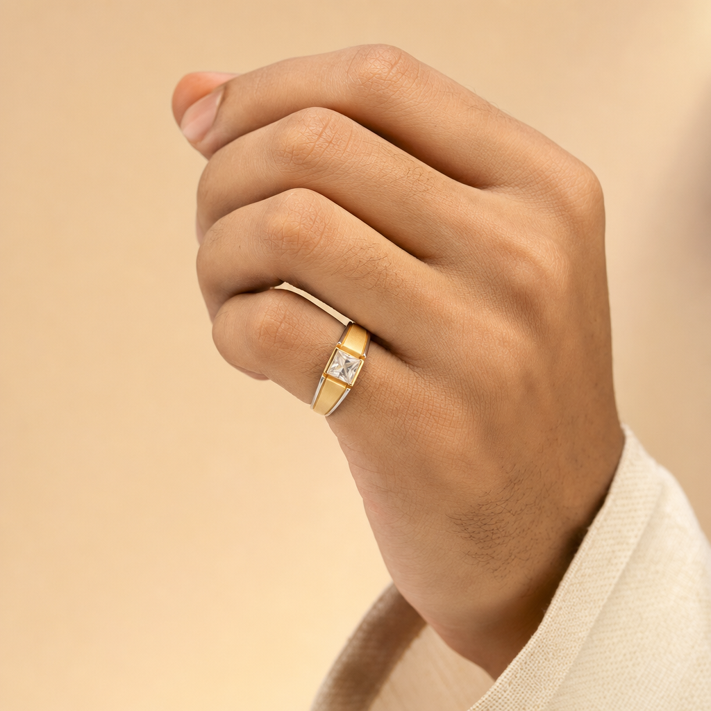 Men's Gold Solitaire Engagement Ring