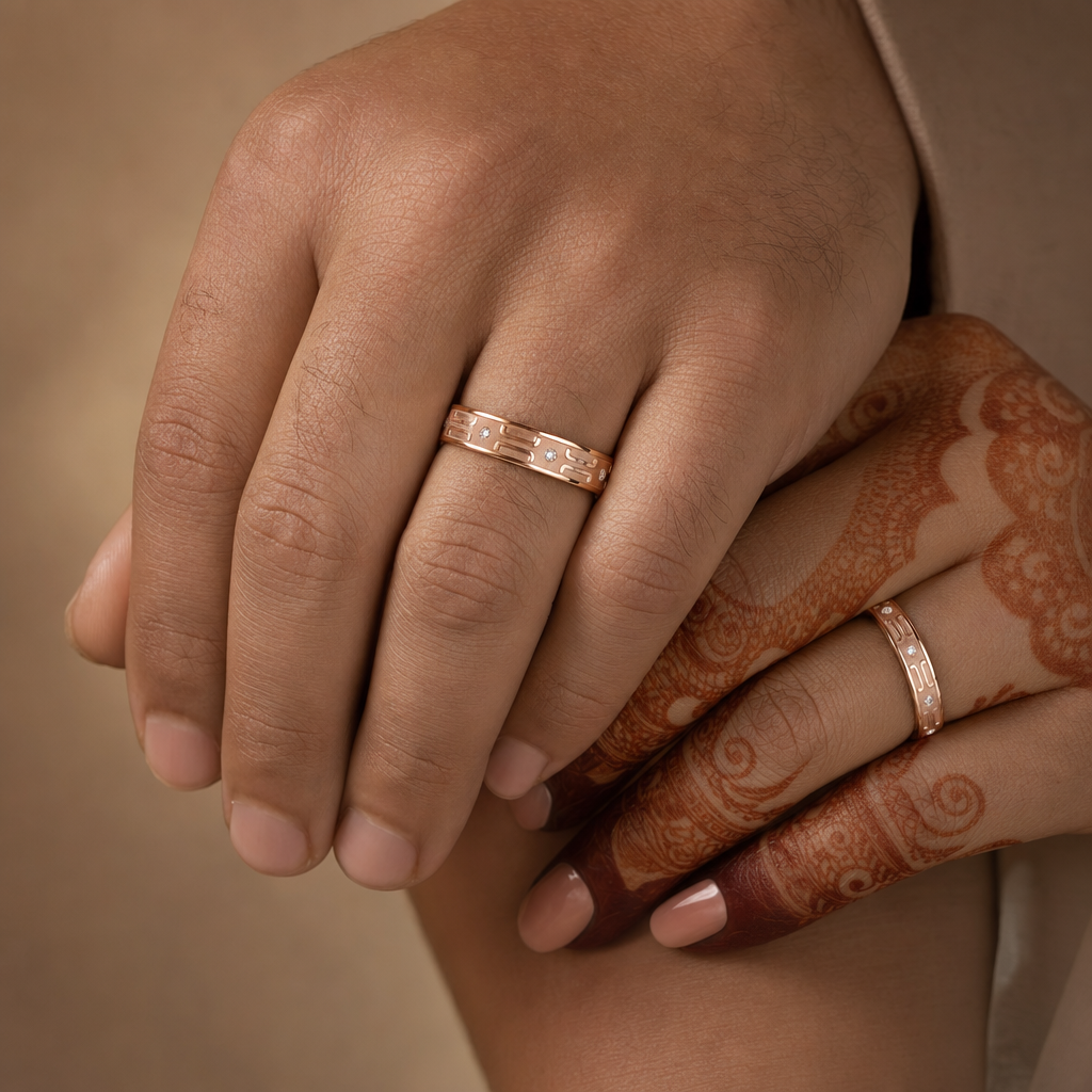 Handcrafted Plain Gold Band Ring