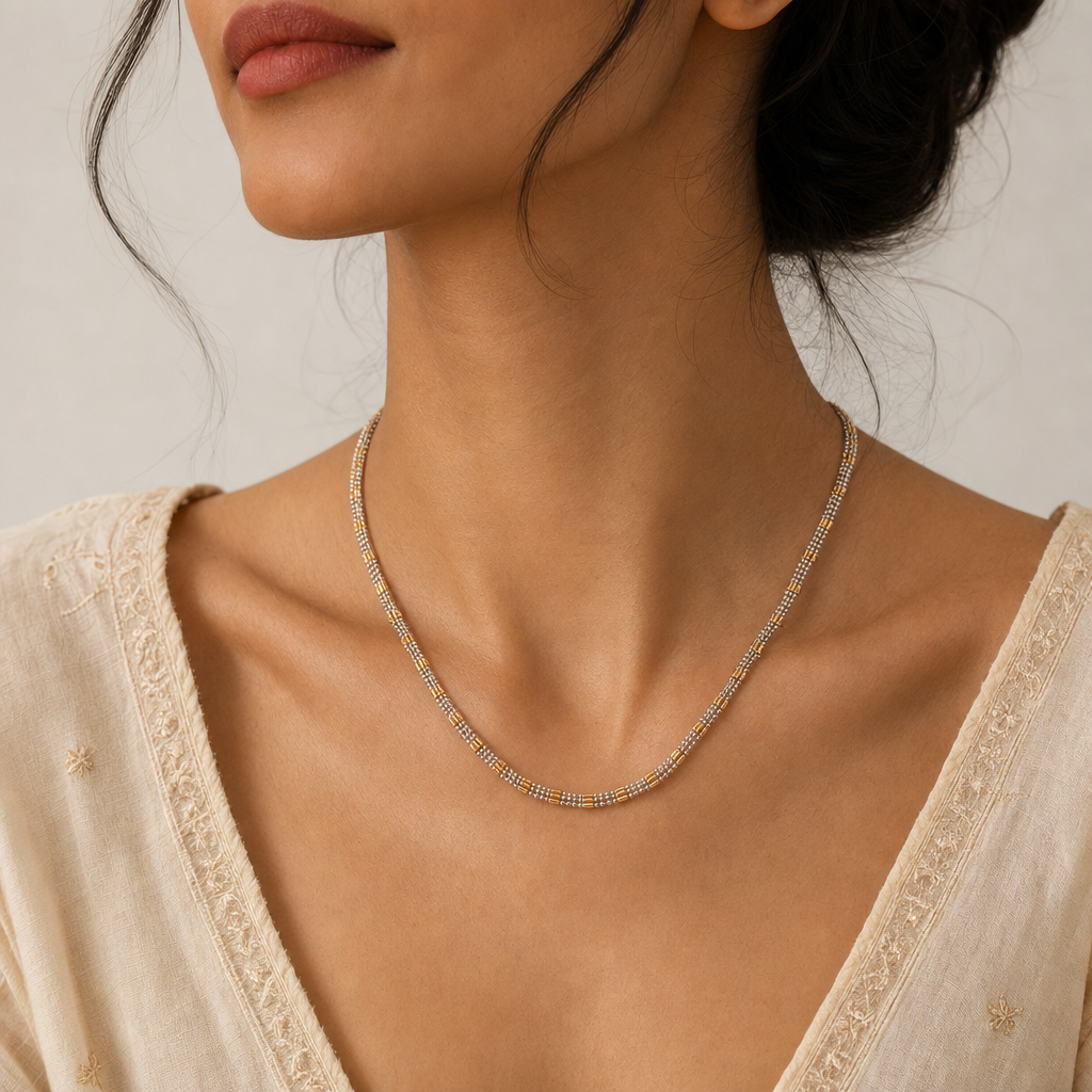 Gold Multi-Layer Bar Layered Chain