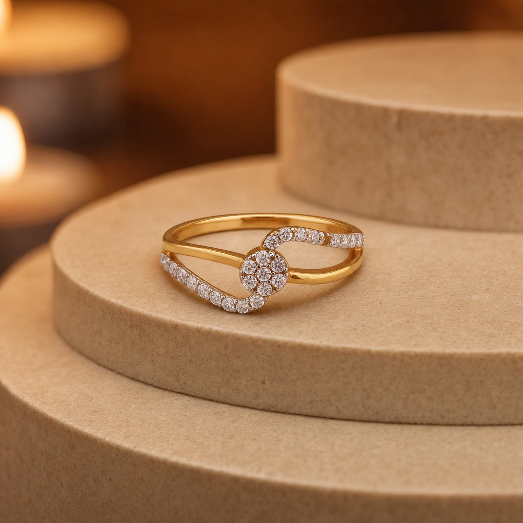Gold CZ Ring