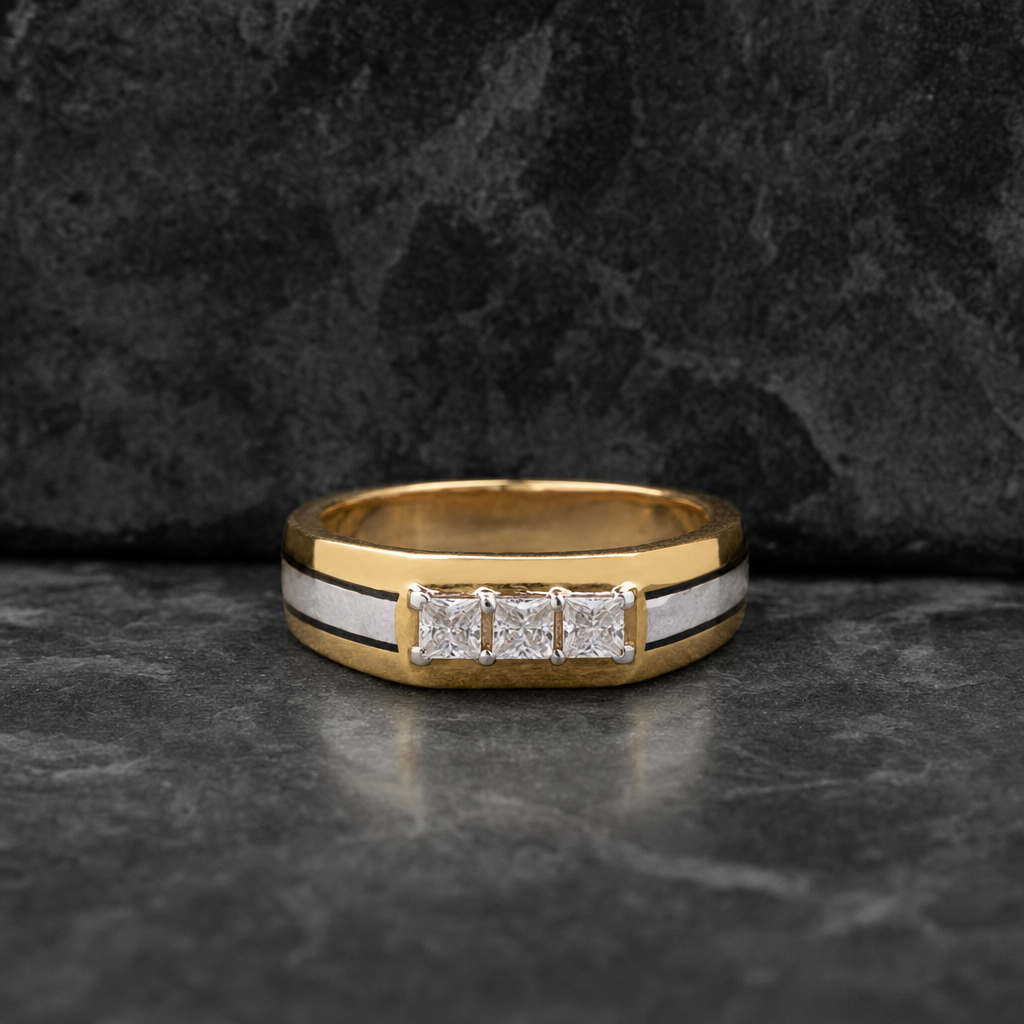 Men's Gold CZ Ring