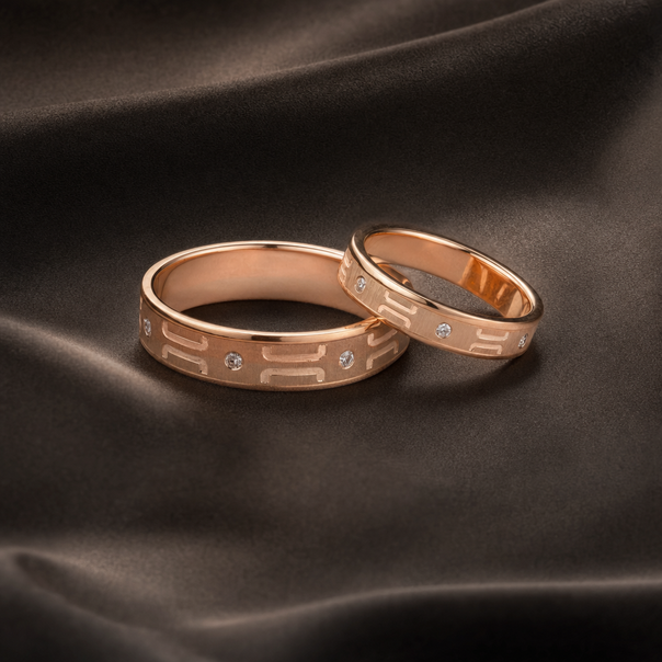 Men's Gold CZ Band Ring