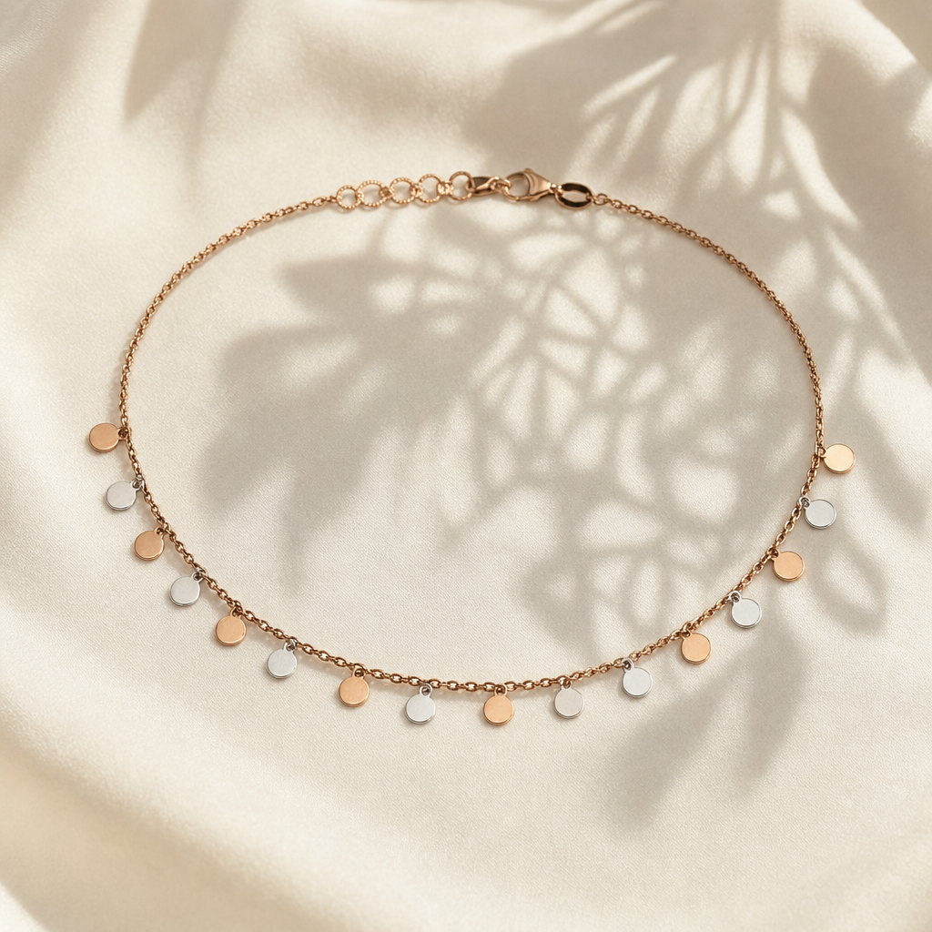 Gold Minimal Station Charm Chain