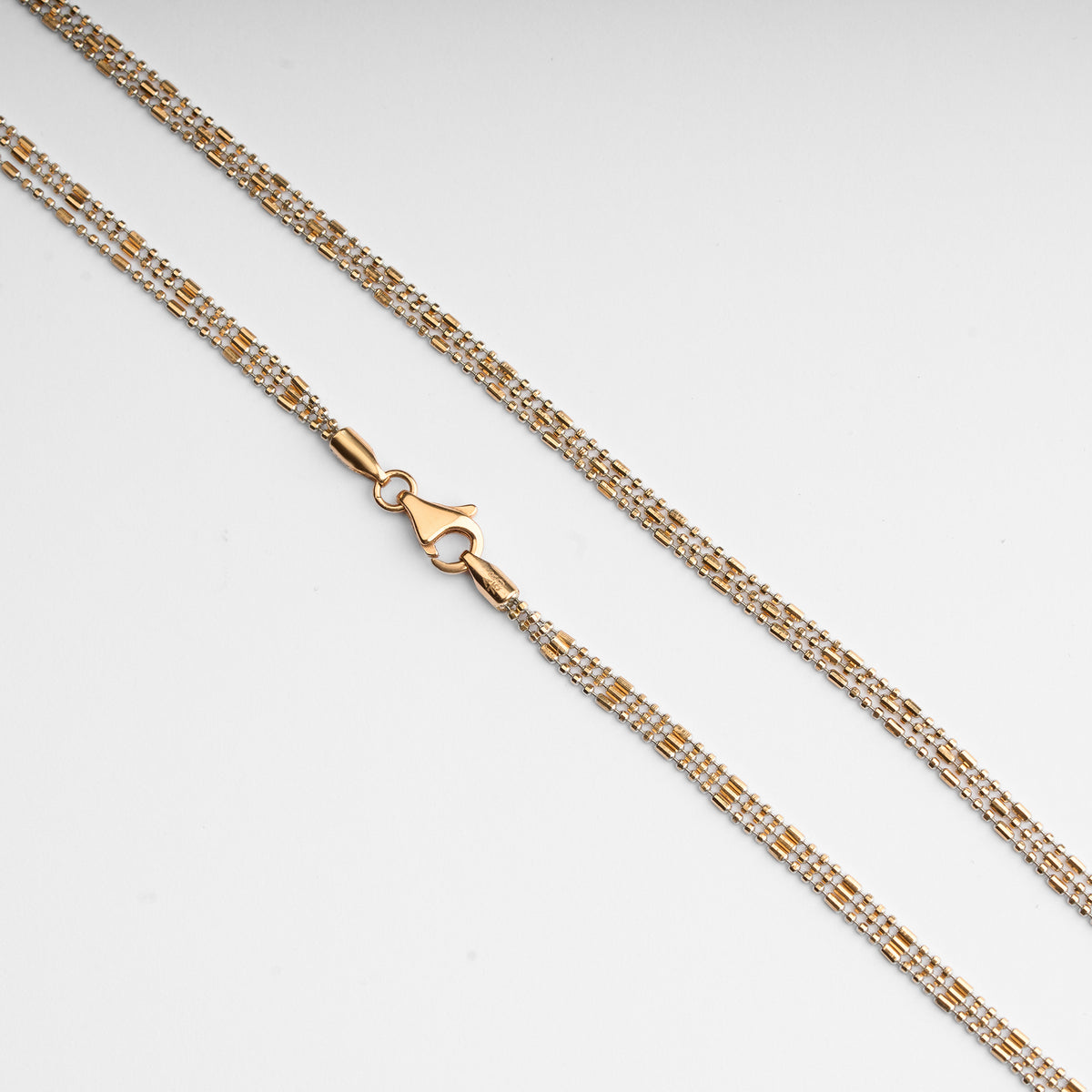 Gold Multi-Layer Bar Layered Chain