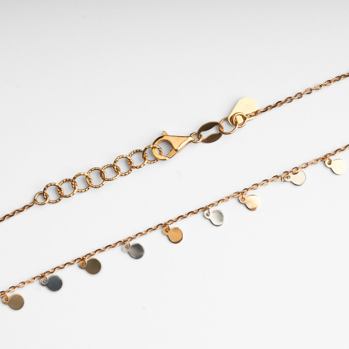 Gold Minimal Station Charm Chain