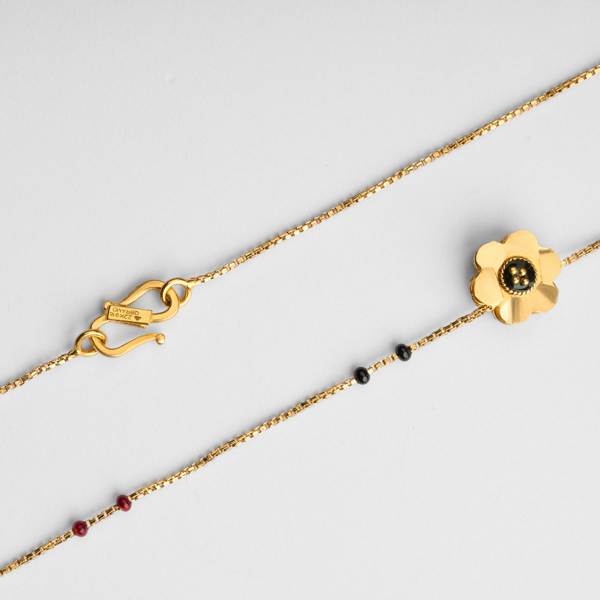Box Link Plain Gold Mangalsutra