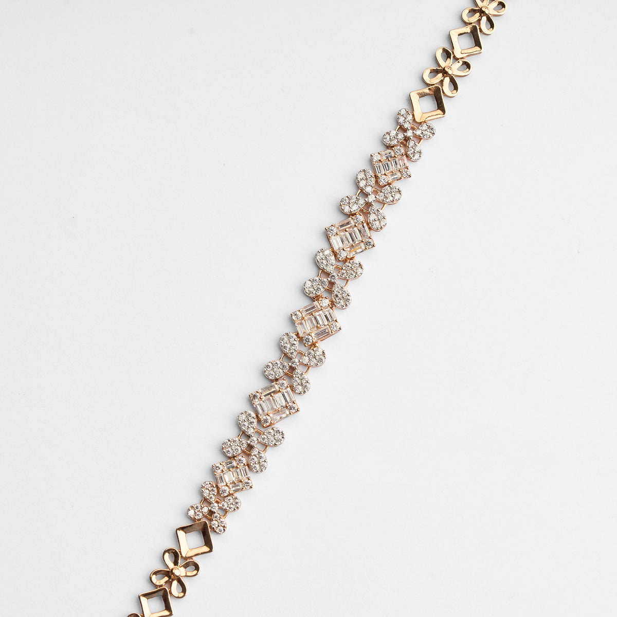 Gold CZ Link Bracelet