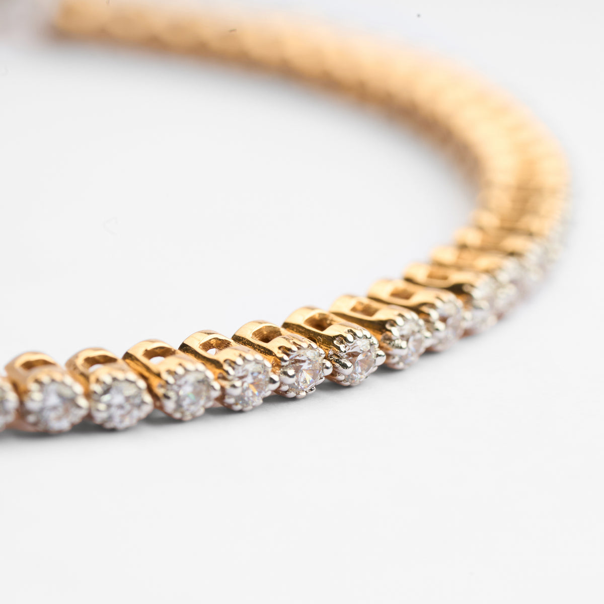 Gold CZ Link Bracelet