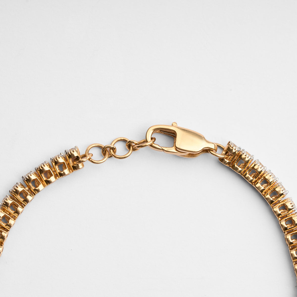 Gold CZ Link Bracelet