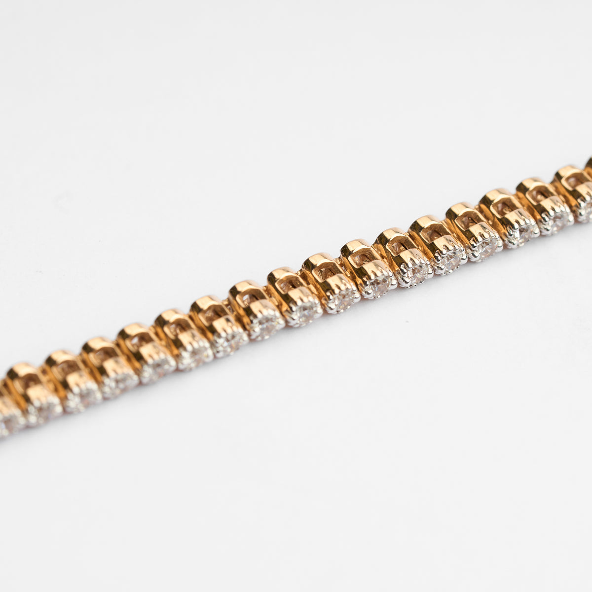 Gold CZ Link Bracelet