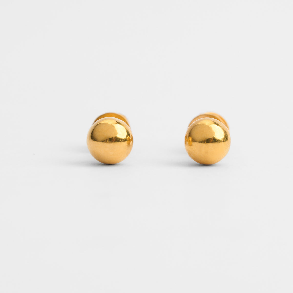 Plain Gold Stud Earrings