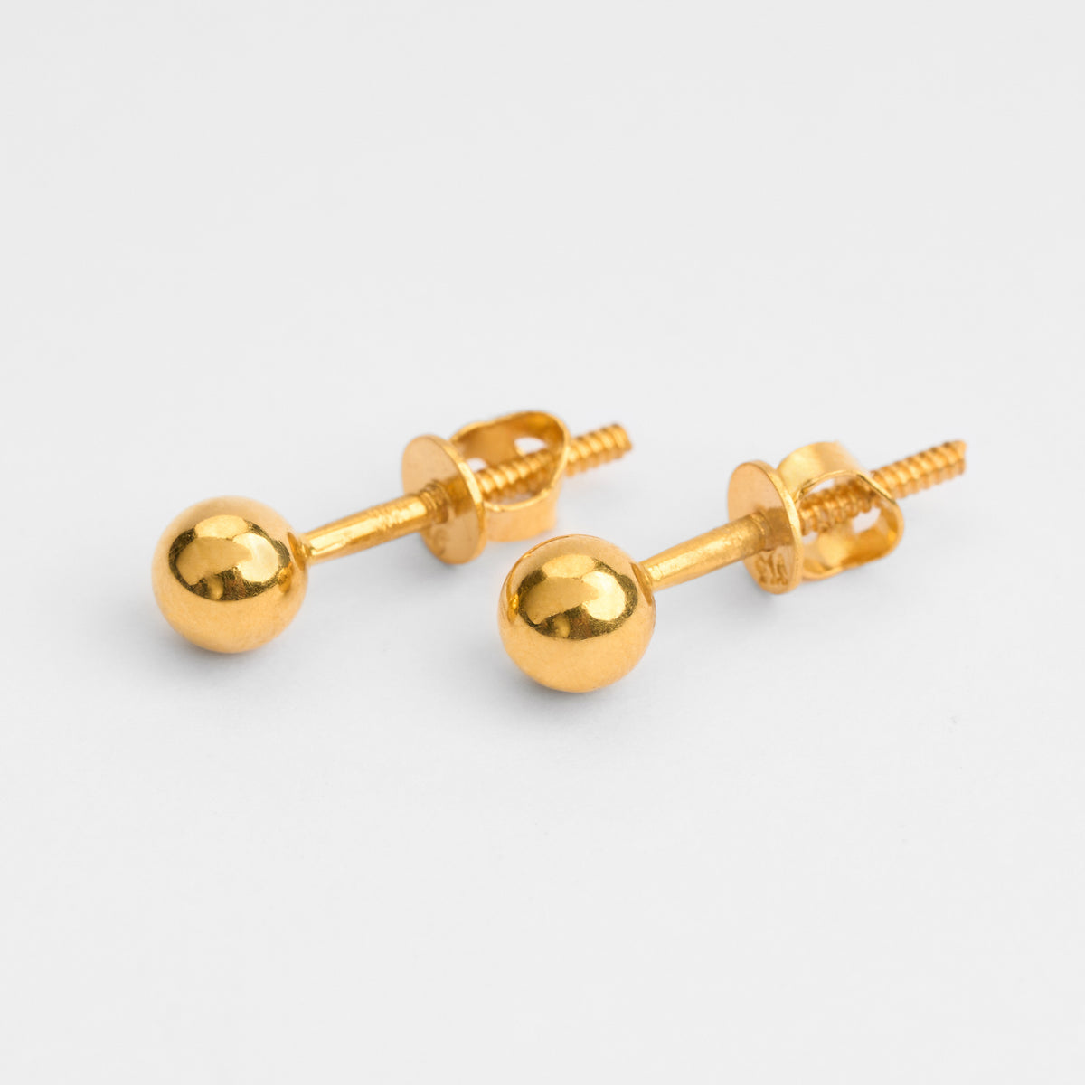 Plain Gold Stud Earrings