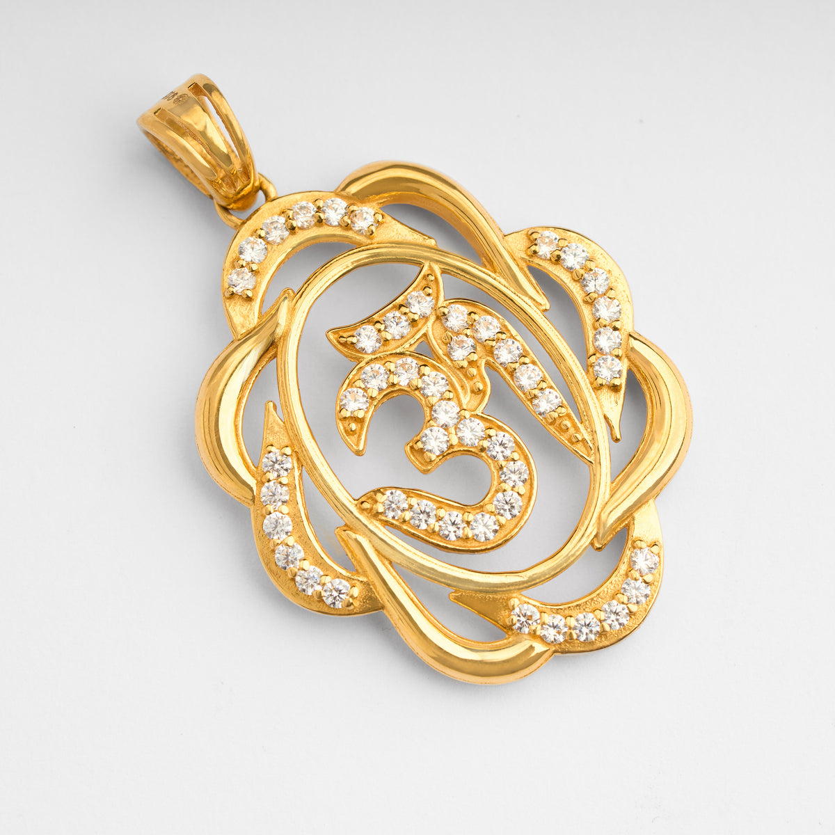 Men's Gold Religious CZ Pendant