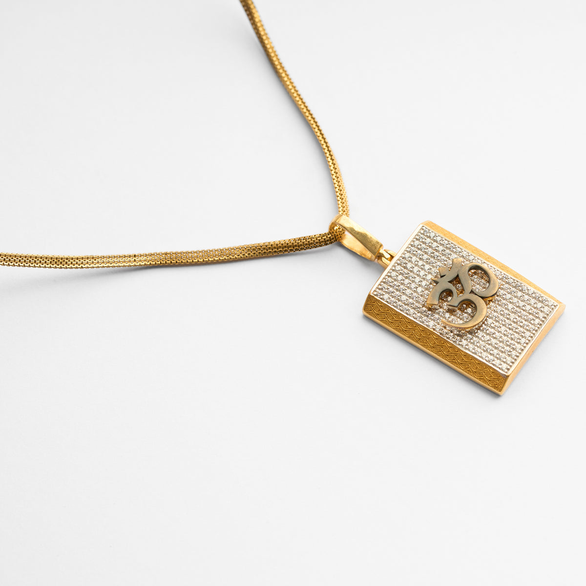 Men's Gold CZ Pendant