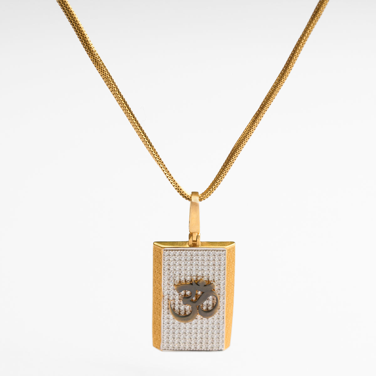 Men's Gold CZ Pendant