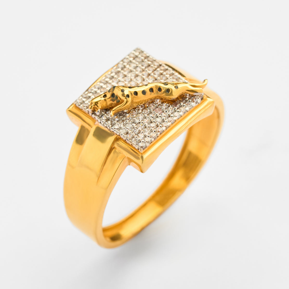 Men's Gold CZ Ring