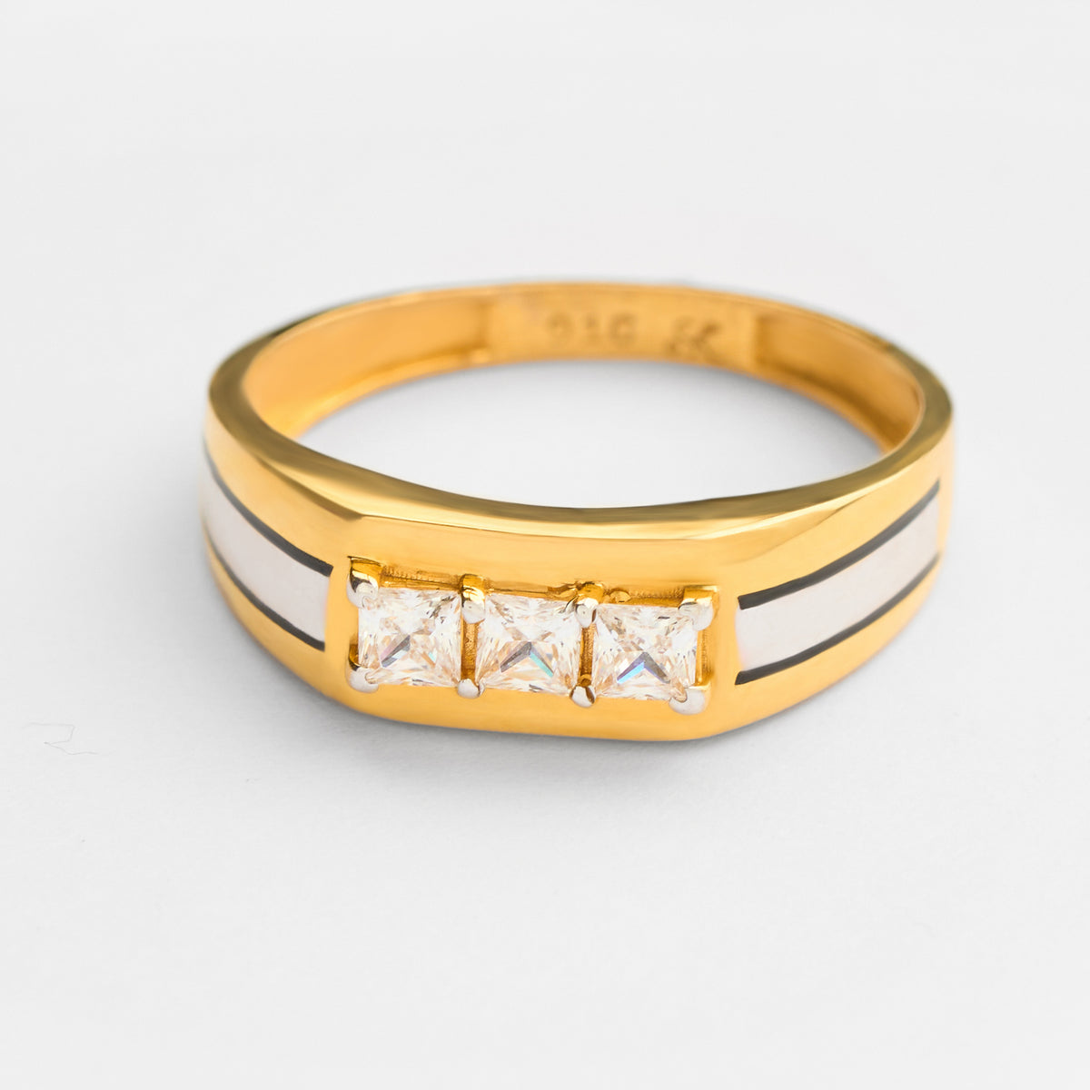 Men's Gold CZ Ring