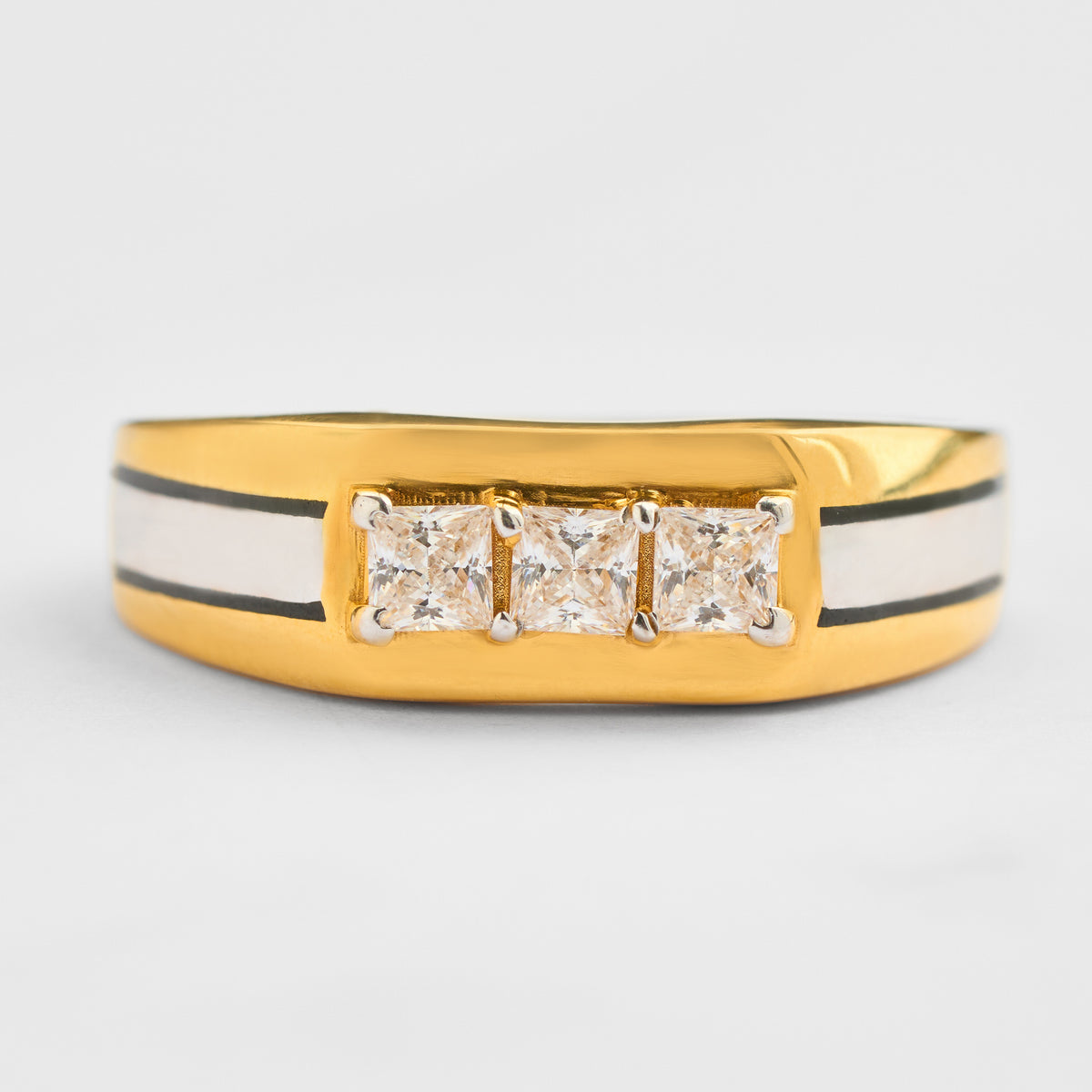 Men's Gold CZ Ring