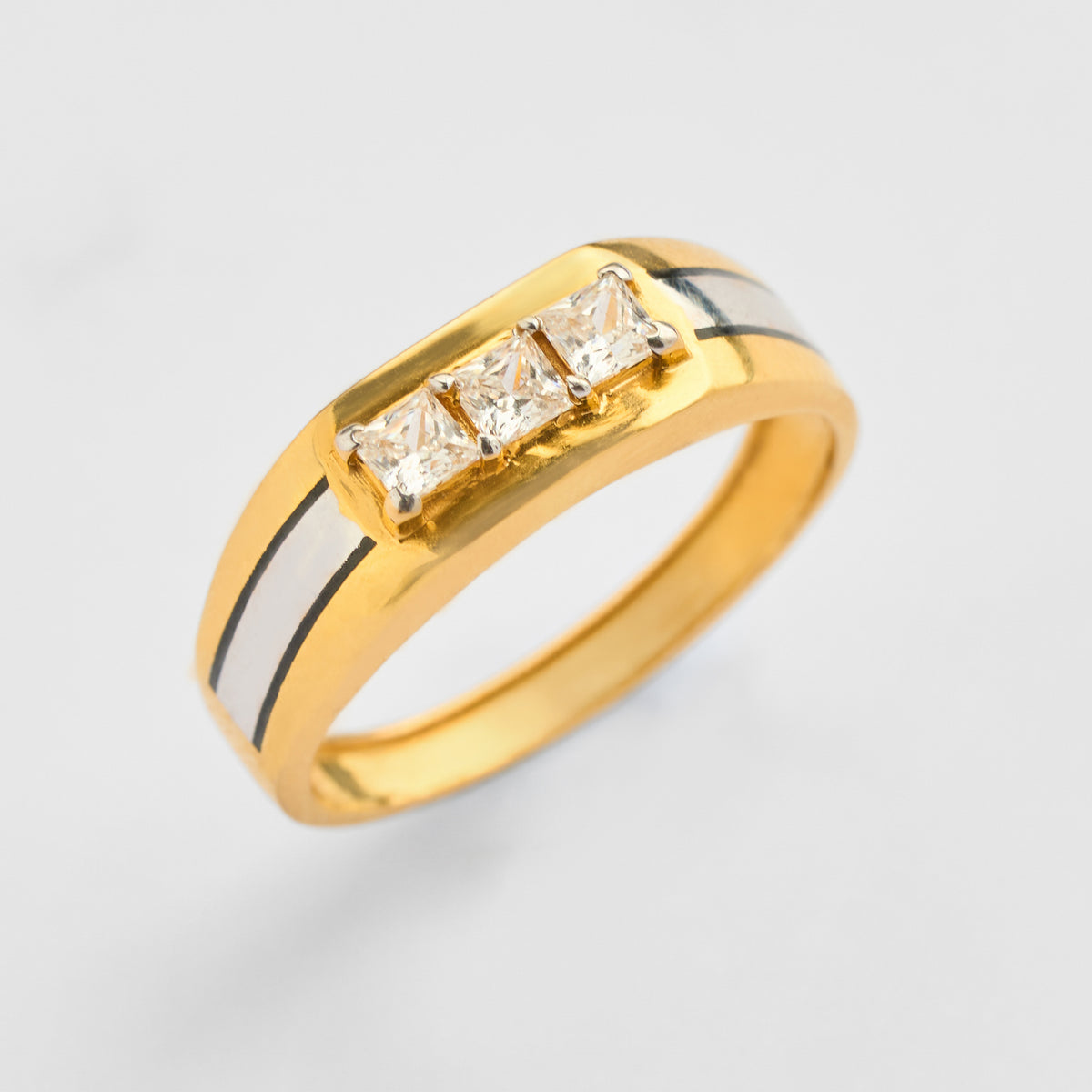 Men's Gold CZ Ring