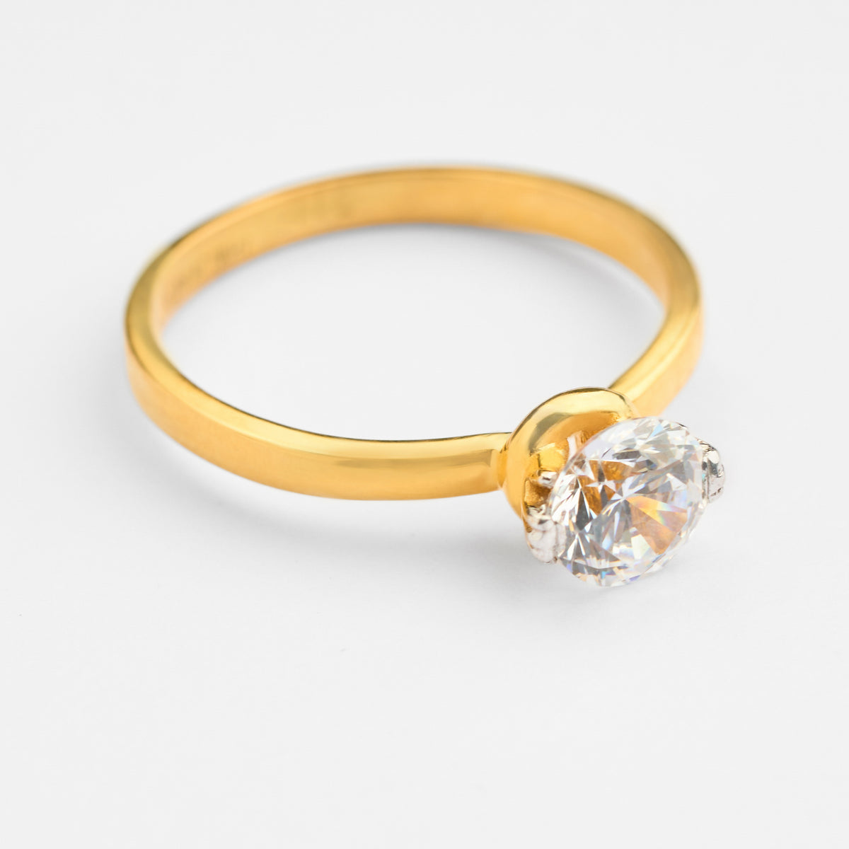 Gold Solitaire Ring
