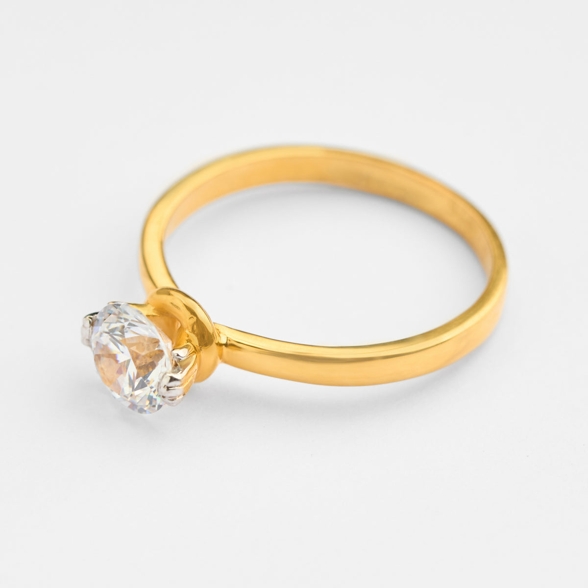 Gold Solitaire Ring
