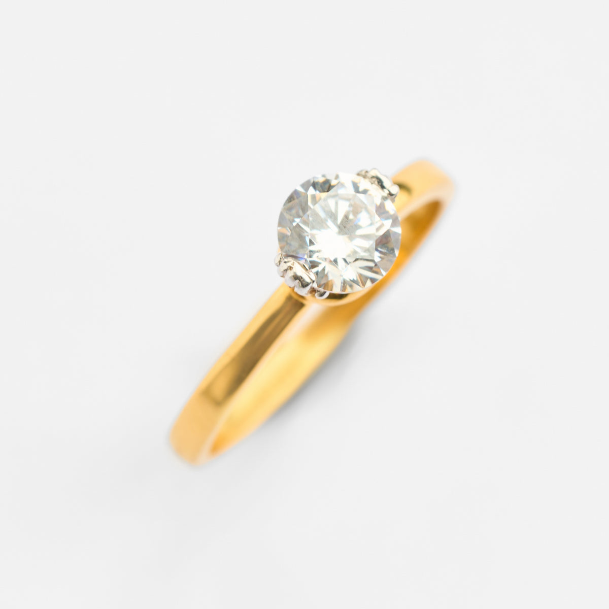Gold Solitaire Ring