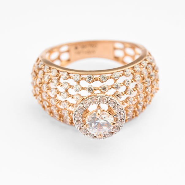 Gold Solitaire Ring