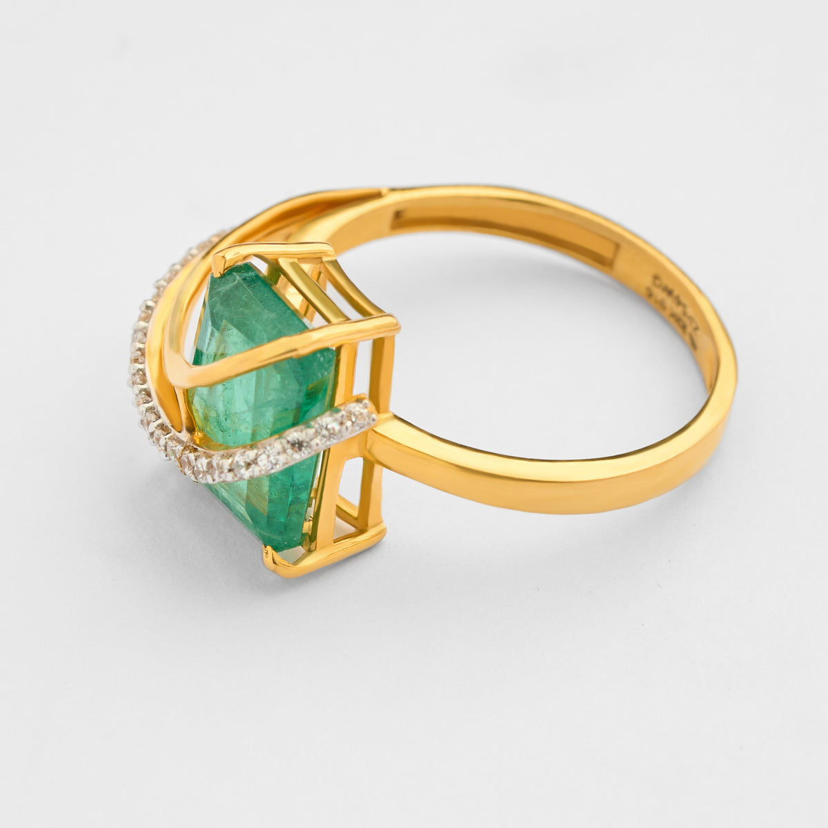 Gold CZ & Colour Stone Ring