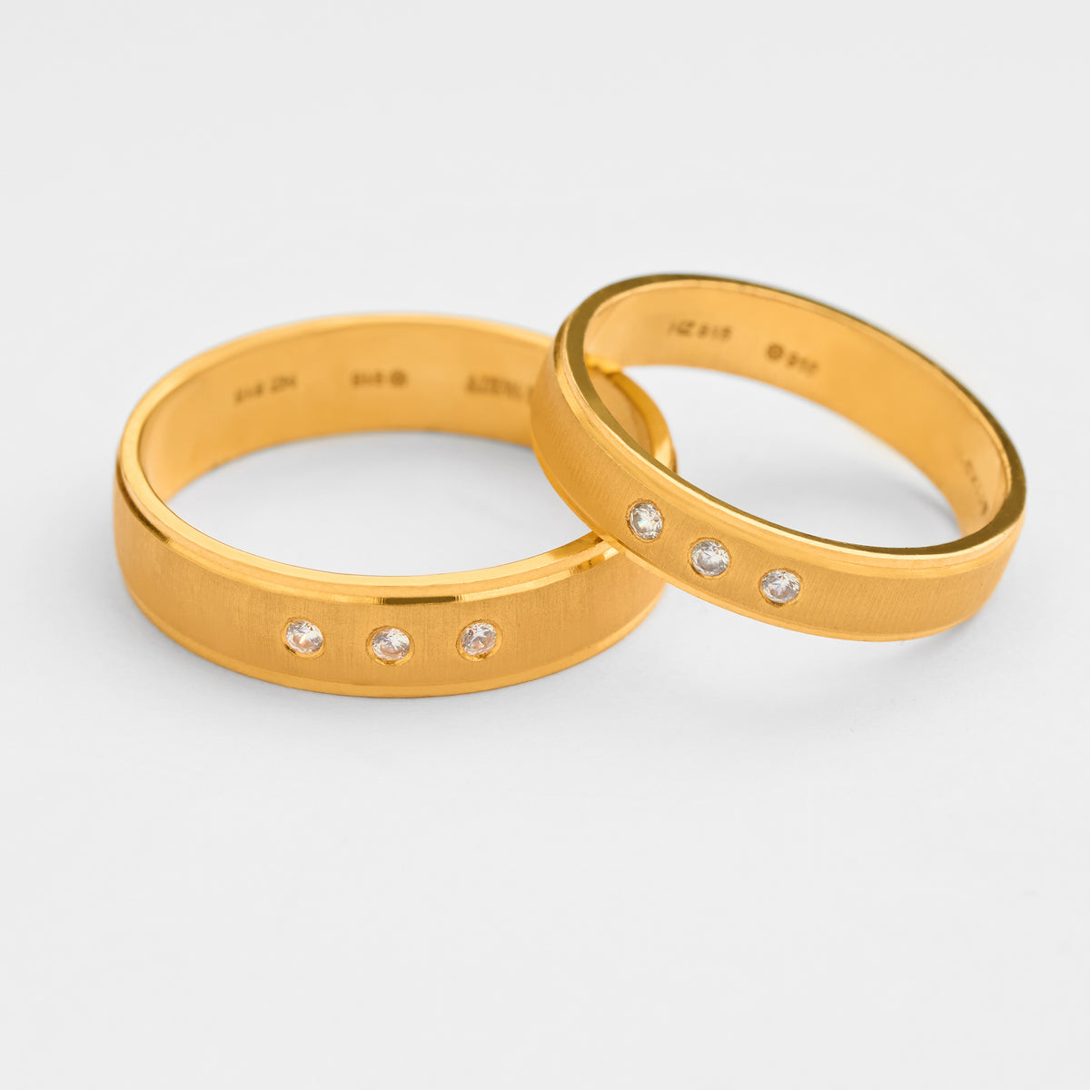 Men's Gold CZ Band Ring