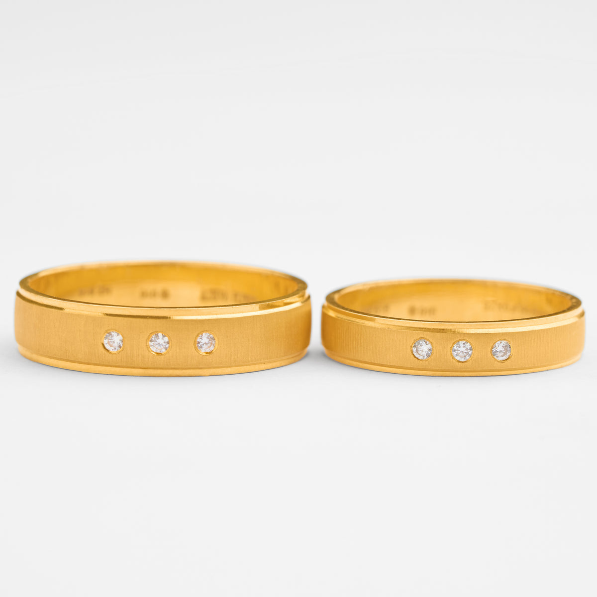 Men's Gold CZ Band Ring